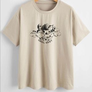 “Angel Baby” tan colored shirt. SHEIN size M. No flaws .